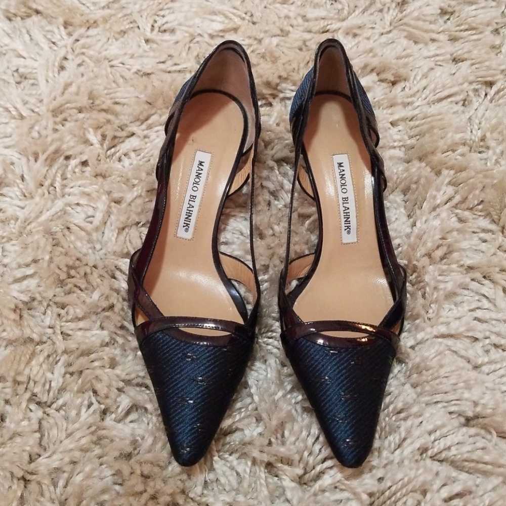 SALE! VINTAGE Manolo Blahnik Kitten Heels - 38